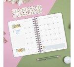 Agenda semana vista espiral Journal Rosa Finocam 155 x 212 mm