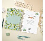 Agenda dia página espiral Journal Verde Finocam 155 x 212 mm