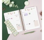 Agenda dia página espiral Journal Verde Finocam 155 x 212 mm