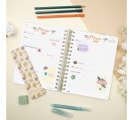 Agenda dia página espiral Journal Verde Finocam 155 x 212 mm