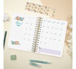 Agenda dia página espiral Journal Verde Finocam 155 x 212 mm