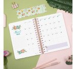 Agenda dia página espiral Journal Rosa Finocam 155 x 212 mm