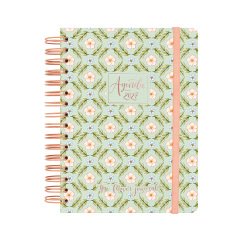 Agenda dia página espiral Journal Verde Finocam 155 x 212 mm