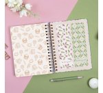 Agenda dia página espiral Journal Rosa Finocam 155 x 212 mm