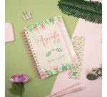 Agenda dia página espiral Journal Rosa Finocam 155 x 212 mm
