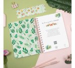 Agenda dia página espiral Journal Rosa Finocam 155 x 212 mm