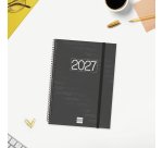 Agenda semana vista 155x212 mm E10 Year negro Finocam