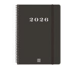 Agenda semana vista espiral My Negra Finocam E10 155 x 212 mm Catalán
