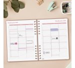Agenda dia página espiral Alma Rosa Finocam E10 155 x 212 mm