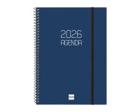 Agenda 155x212 Semana Vista Apaisada Espiral Opaque Finocam Azul