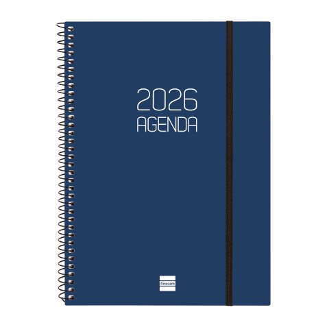 Agenda 155x212 Semana Vista Apaisada Espiral Opaque Finocam Azul