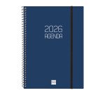Agenda 155x212 Semana Vista Apaisada Espiral Opaque Finocam Azul