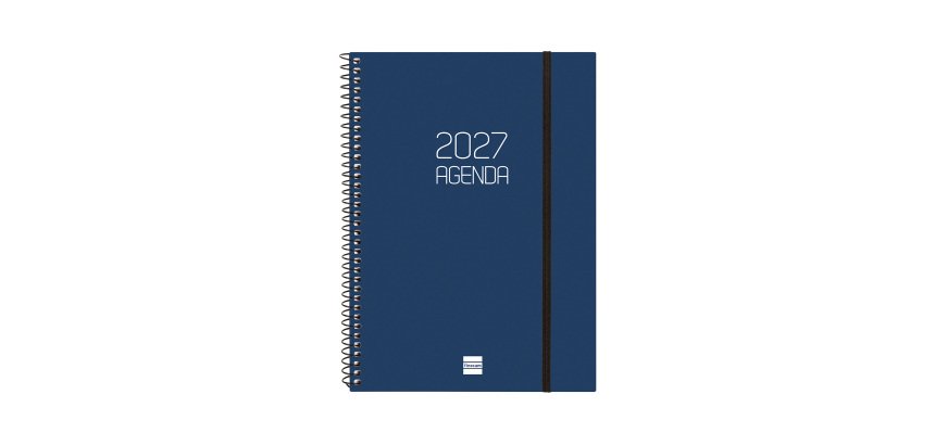 Agenda 155x212 Semana Vista Apaisada Espiral Opaque Finocam Azul