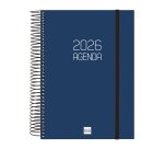 Agenda  155x212 mm1 Día Página Espiral Opaque Finocam Azul Español