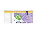 Papier toilette triple épaisseur Le Trèfle Douceur fleur de coton 24 maxi rouleaux = 36 rouleaux classiques