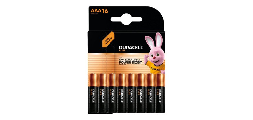 Pile alcaline Duracell Plus Powerboost Ministilo AAA - Blister da 16