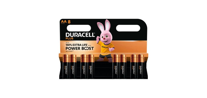 Pile alcaline Duracell Plus Powerboost Stilo AA - Blister da 8