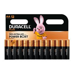 Pile alcaline Duracell Plus Powerboost Stilo AA - Blister da 12