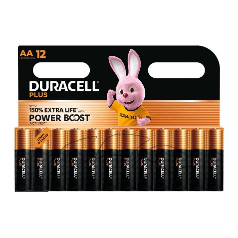 Pile alcaline Duracell Plus Powerboost Stilo AA - Blister da 12