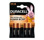 Pile alcaline Duracell Plus Powerboost Stilo AA - Blister da 4