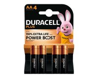 Pile alcaline Duracell Plus Powerboost Stilo AA - Blister da 4