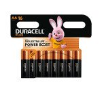 Pile alcaline Duracell Plus Powerboost Stilo AA - Blister da 16