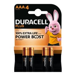 Pile alcaline Duracell Plus Powerboost Ministilo AAA - Blister da 4