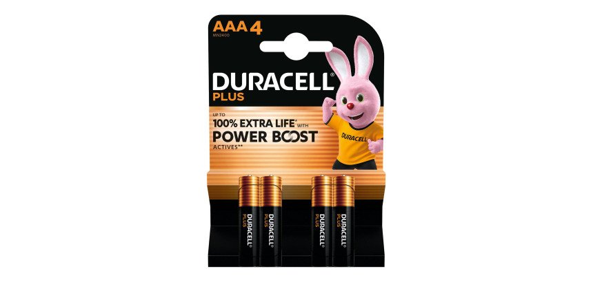 Pile alcaline Duracell Plus Powerboost Ministilo AAA - Blister da 4
