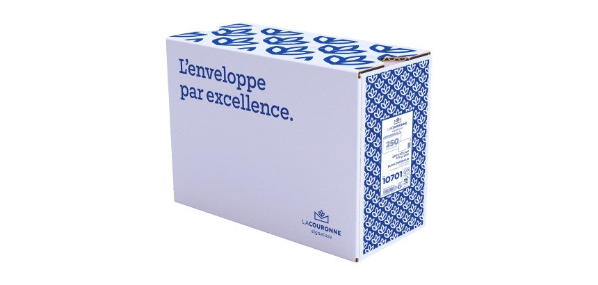 Sobre gran formato 229x324 mm blanco La Couronne 100gr con ventana - caja de 250