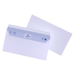Enveloppe 110 x 220 mm La Couronne 90 g sans fenêtre blanche - Boîte de 200