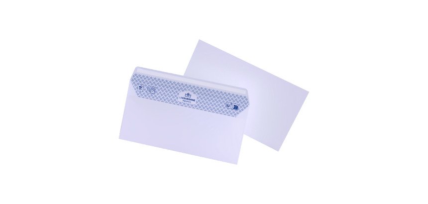 Enveloppe 110 x 220 mm La Couronne 90 g sans fenêtre blanche - Boîte de 200