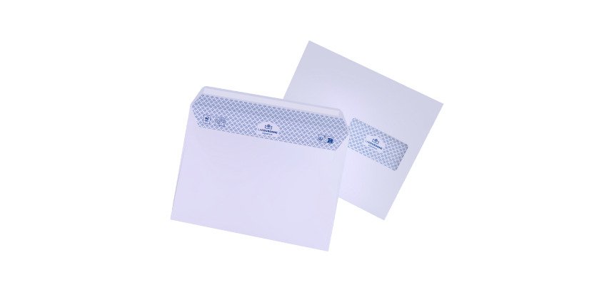 Enveloppe 162 x 229 mm La Couronne 90 g avec fenêtre 45 x 100 mm blanche - Boîte de 200