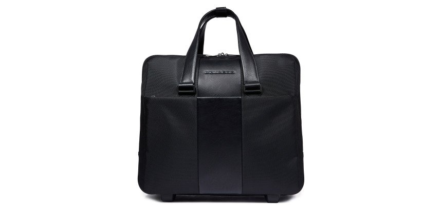 Piquadro cartella trolley p/pc 15,6'' in tessuto riciclato cm 42x37x20
