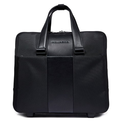 Piquadro cartella trolley p/pc 15,6'' in tessuto riciclato cm 42x37x20