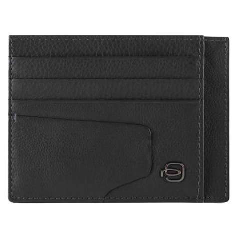 Piquadro Porta carte di credito in pelle con protezione RFID
