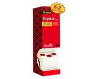 Scotch Crystal Clear Tape 19mm x 33m Transparent Value Pack 8 Rolls