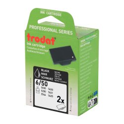 Cassette d'encrage encre noire Professional Line 6/50A Trodat - Lot de 2 noire
