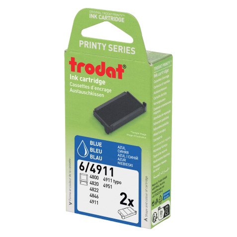 Inktcassette Printy 6/4911B Trodat - Set van 2 stuks
