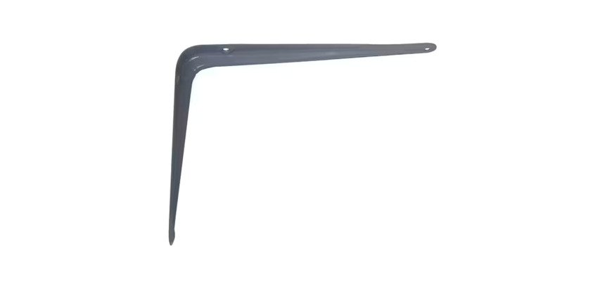 Console emboutie acier - L : 150 mm - H : 125 mm - gris