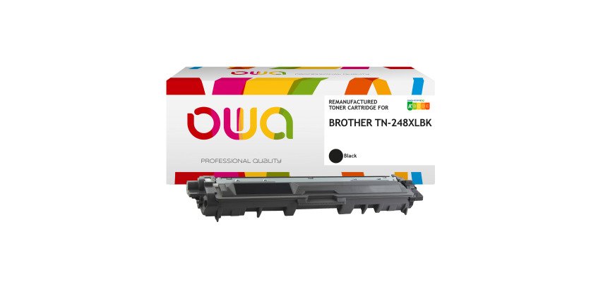 OWA Toner remanufacturé équivalent Brother TN248XL Noir pour imprimante laser