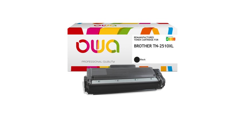 OWA Toner remanufacturé équivalent Brother TN2510XL Noir pour imprimante laser