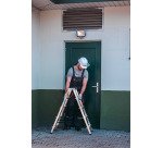 Scala pieghevole Drabest a doppia salita per uso professionale e domestico in alluminio, 5 gradini