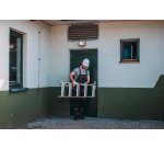 Scala pieghevole Drabest a doppia salita per uso professionale e domestico in alluminio, 5 gradini