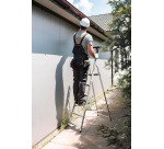 Scala pieghevole con mensola Drabest per uso professionale in alluminio, 6 gradini
