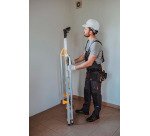 Scala pieghevole con corrimano e mensola Drabest per uso professionale in alluminio, 5 gradini