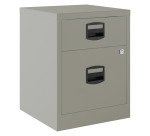 Cajonera móvil monoblock-montada PFAM1S1F Bisley 1 cajón personal y 1 cajón archivo