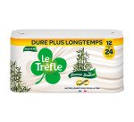 Papier toilette triple épaisseur Le Trèfle Douceur Bambou 12 maxi rouleaux = 24 rouleaux classiques