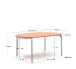 Table ronde extensible Montuiri en placage de chêne  ø 90 (170) cm