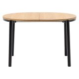 Extensible Montuiri oak veneer table ø 120 (200) x 90 cm