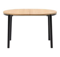 Extensible Montuiri oak veneer table ø 120 (200) x 90 cm